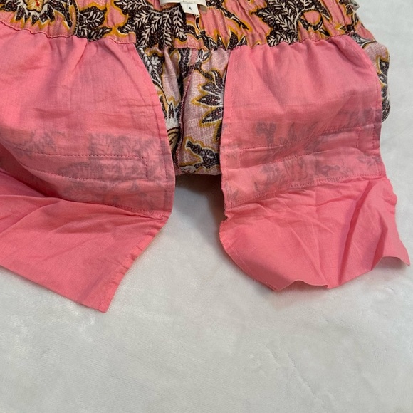 ALC 100% Linen Henry Print Colorful Floral Pants Block Print in Size 6 - Picture 11 of 16